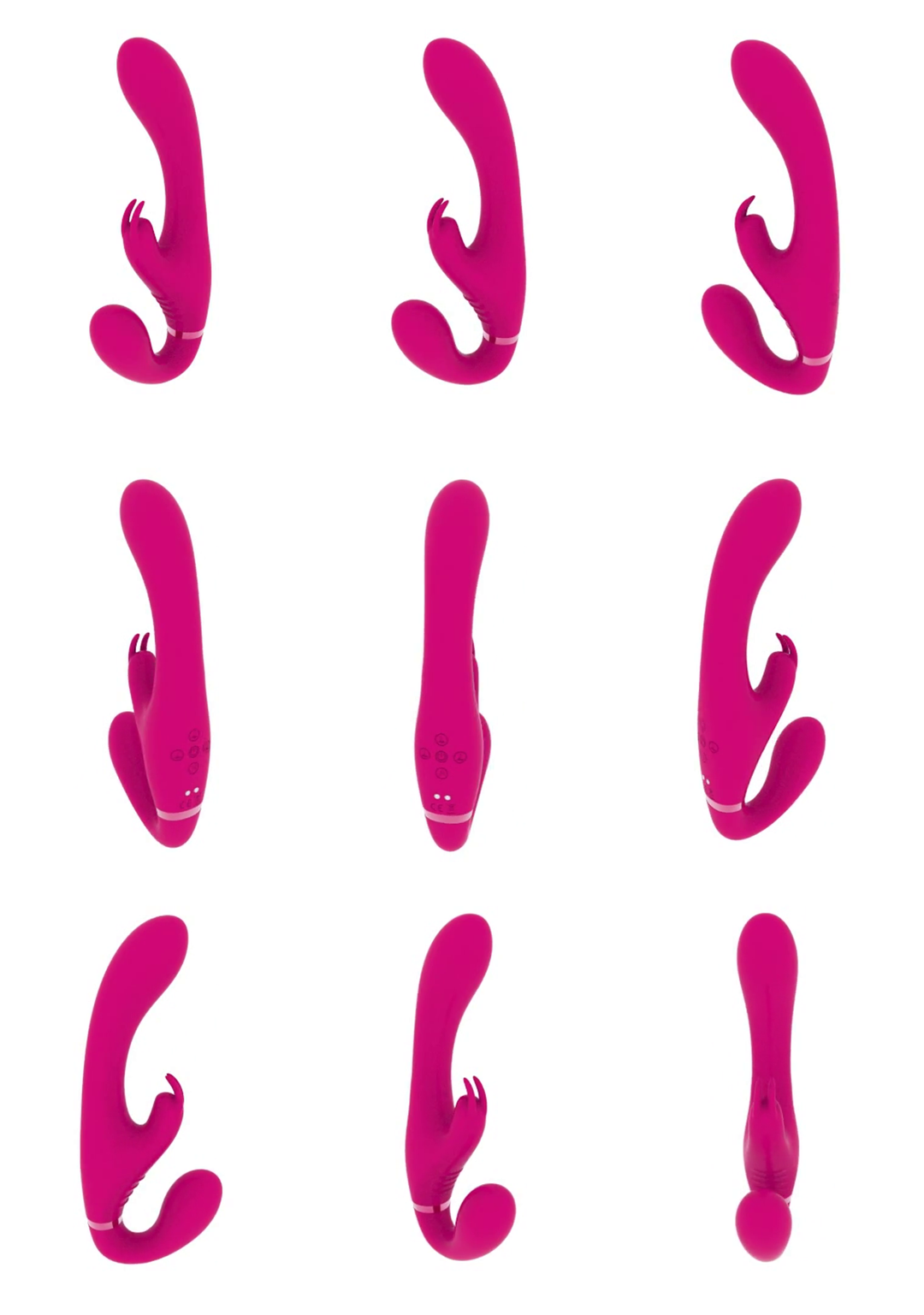 Suki – Vibrerende Strapless Strap-on Rabbit – Roze