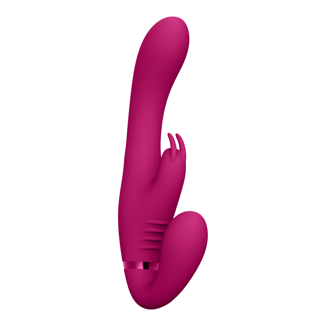 Suki - Vibrador Strapless Strap-on Conejo - Rosa