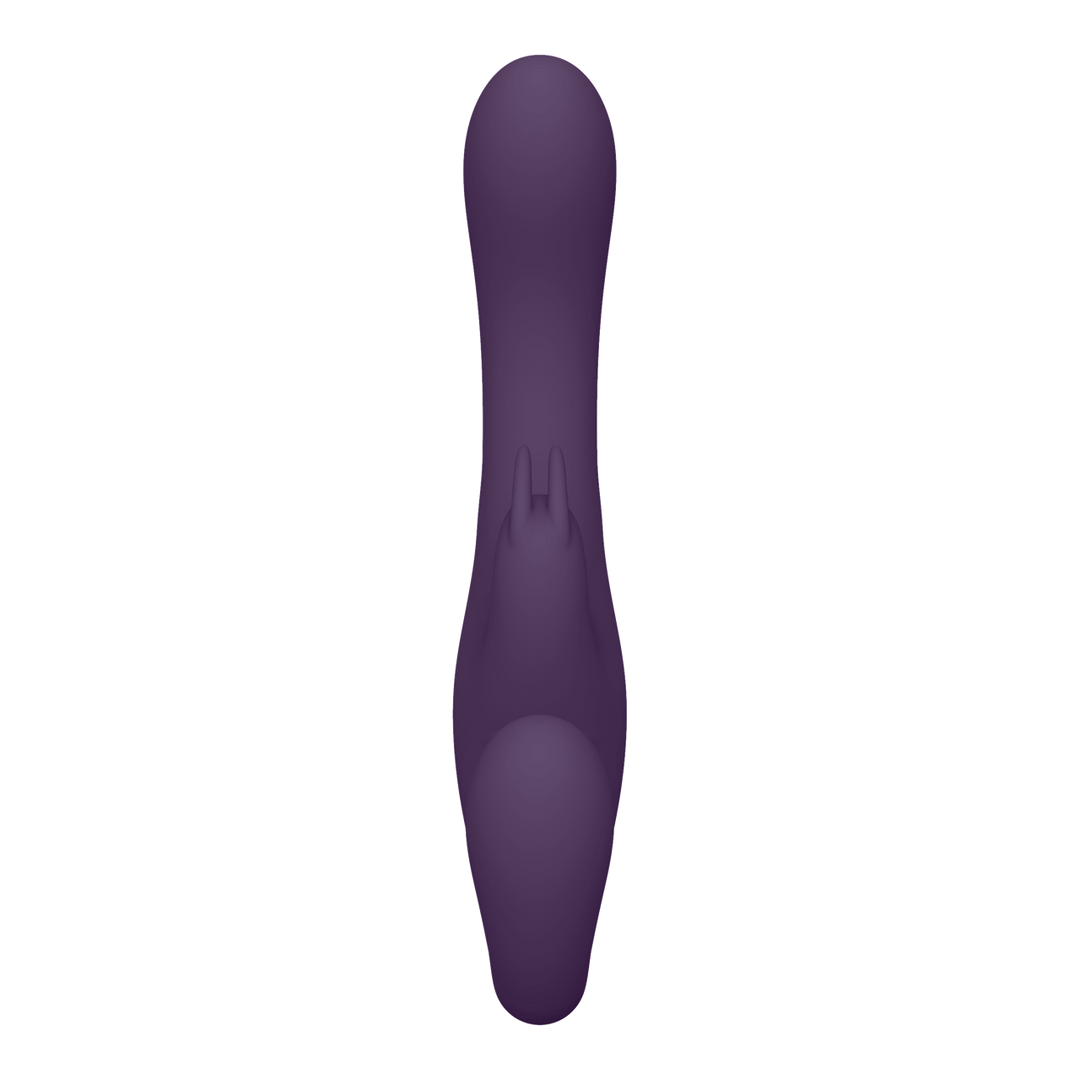 Suki – Vibrerende Strapless Strap-on Rabbit – Paars