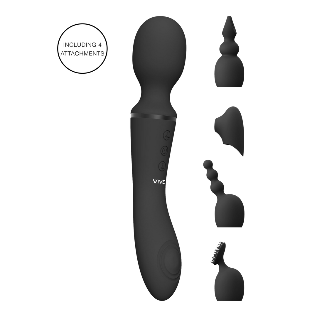 Nami – Pulse Wave  Vibrating Wand – Zwart