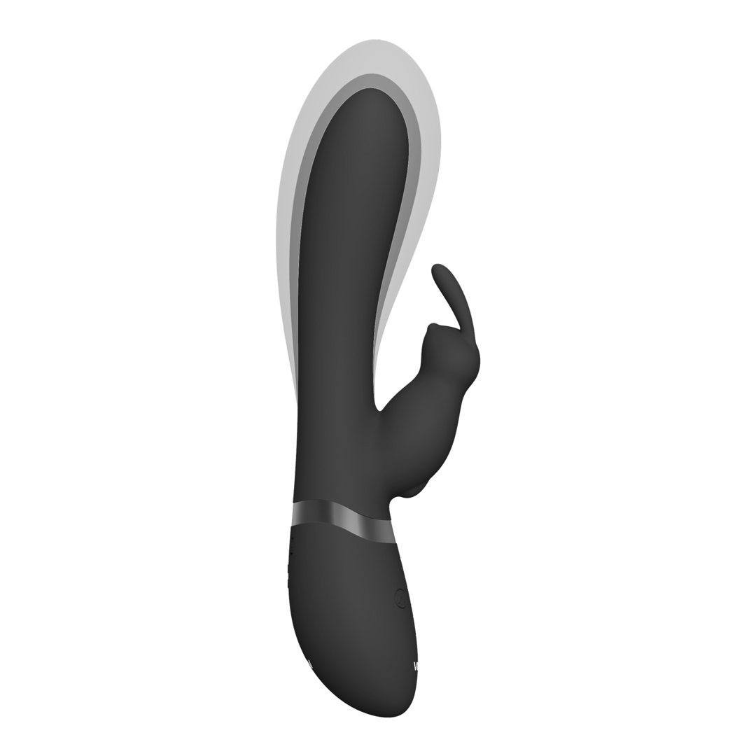Taka – Opblaasbare en Vibrerende Konijnen Vibrator – Zwart