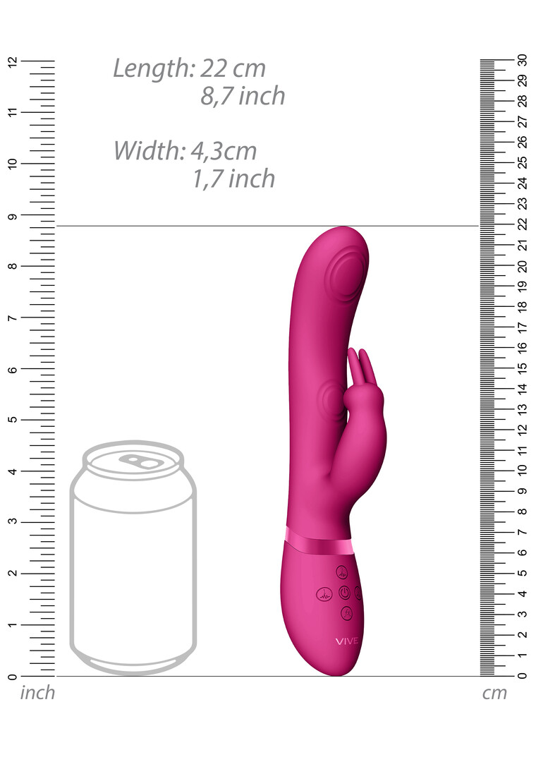 Mei – Dual Pulse-Wave  Vibrating C-spot  G-Spot Rabbit – Roze
