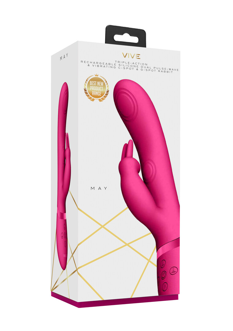 Mei – Dual Pulse-Wave  Vibrating C-spot  G-Spot Rabbit – Roze