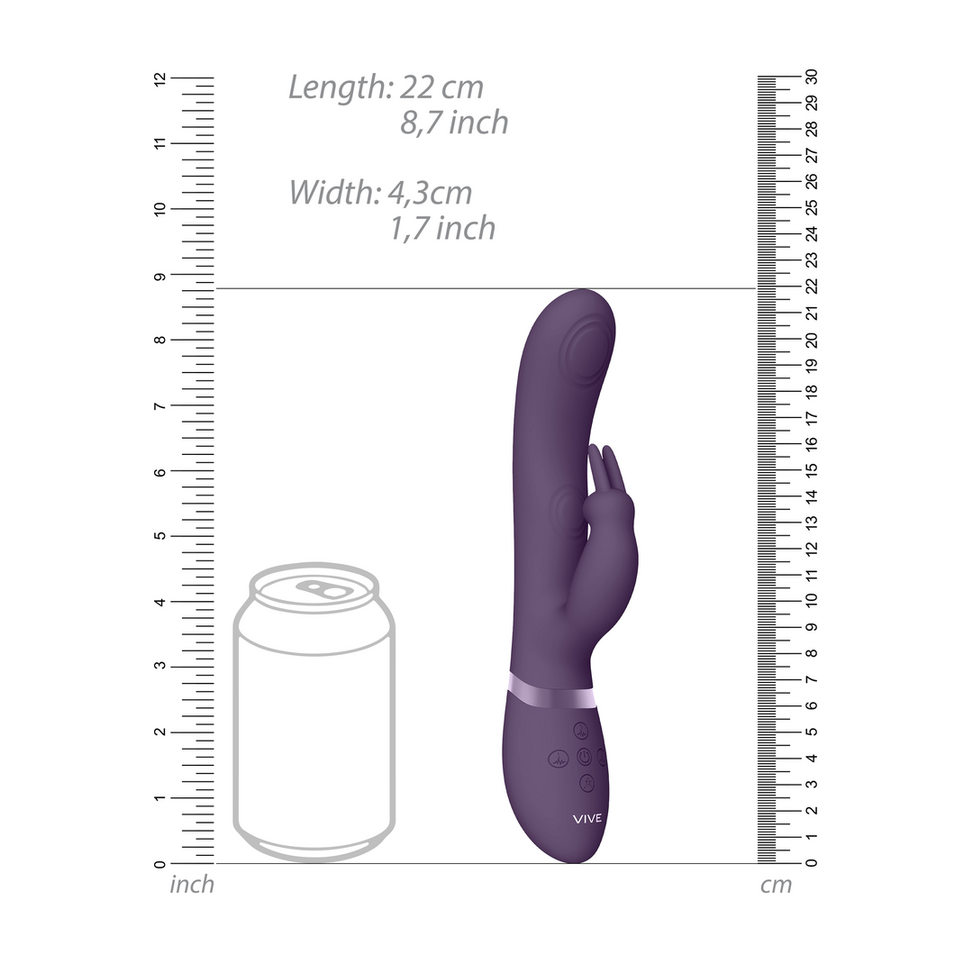 May – Dual Pulse-Wave Vibrating C-spot G-Spot Rabbit – Paars
