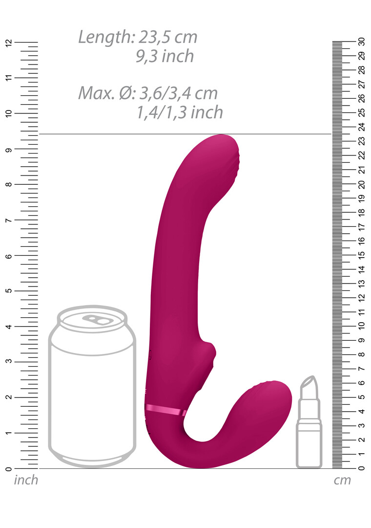 Ai - Dual Vibrating Air Wave Tickler Strapless Strapon