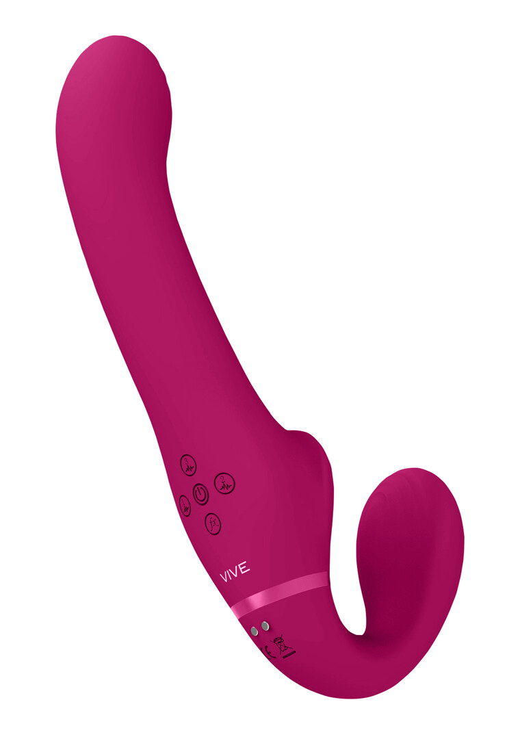 Ai - Dual Vibrating Air Wave Tickler Strapless Strapon