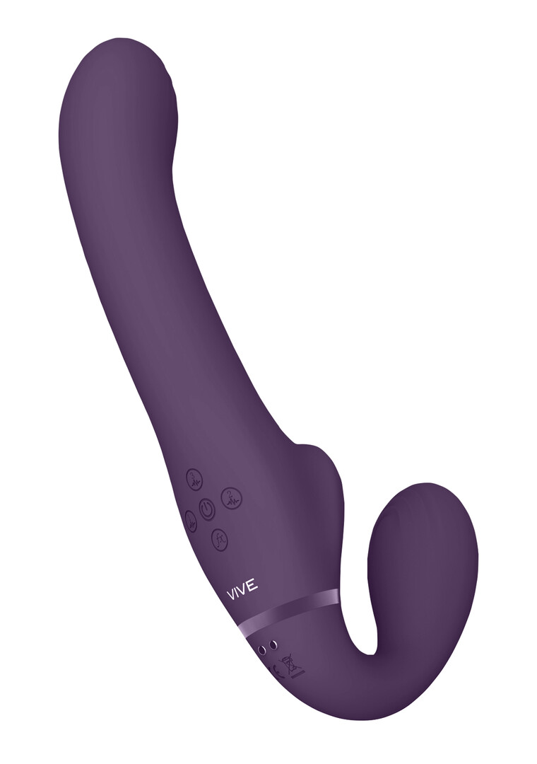 Ai - Dual Vibrating Air Wave Tickler Strapless Strapon