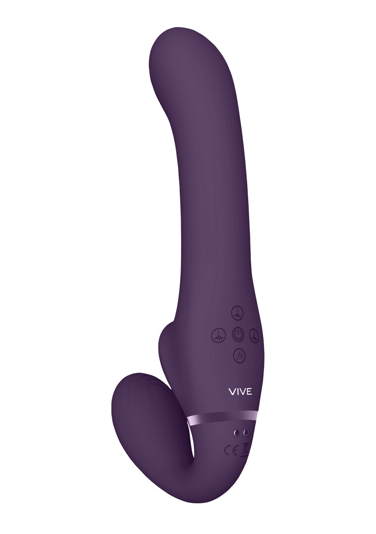 Ai - Dual Vibrating Air Wave Tickler Strapless Strapon
