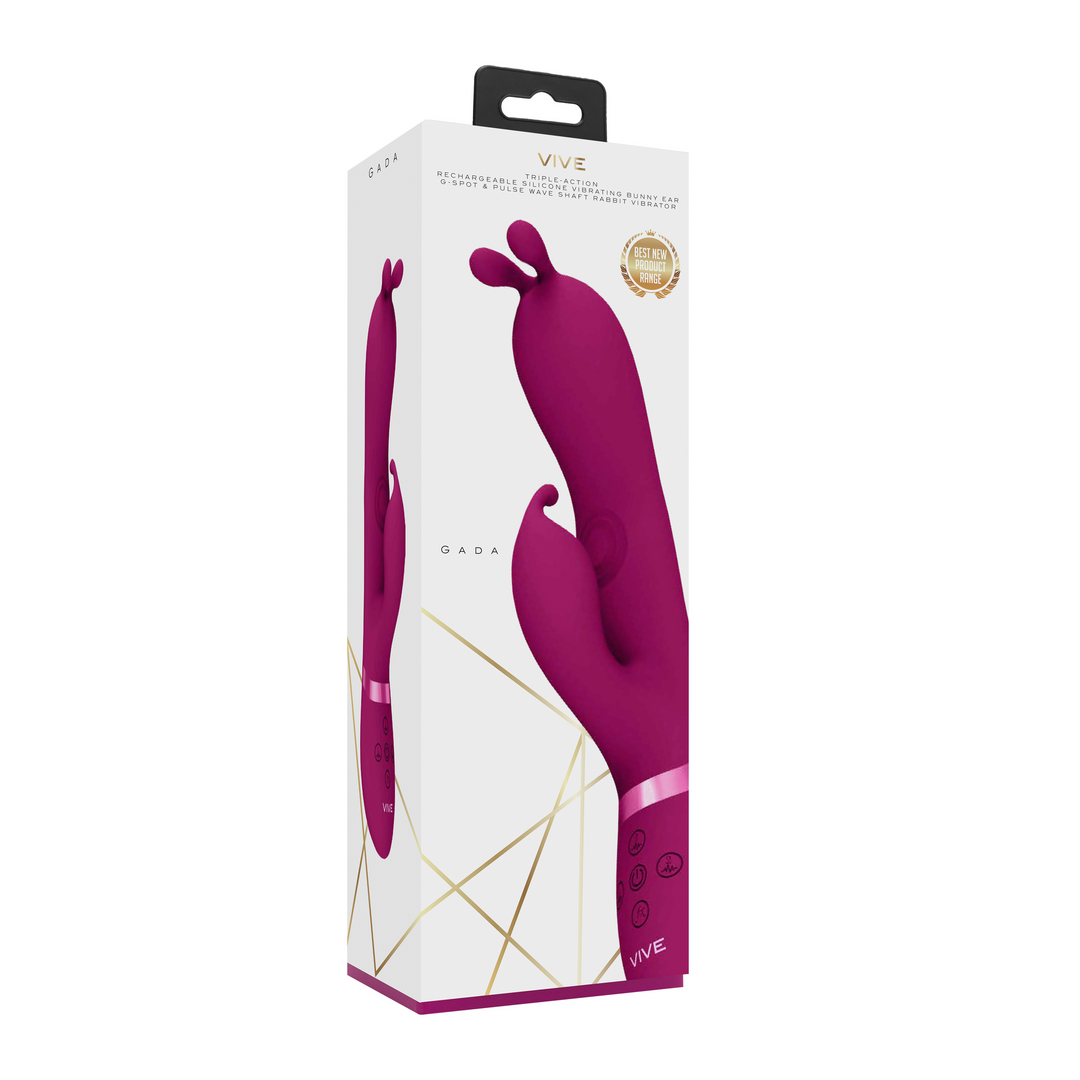 Gada – Vibrerende Bunny Ear G-Spot Rabbit met Pulse Wave Shaft