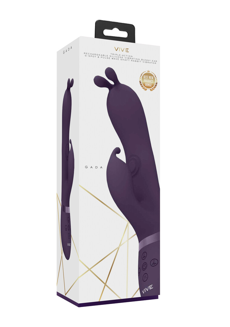 Gada – Vibrerende Bunny Ear G-Spot Rabbit met Pulse Wave Shaft