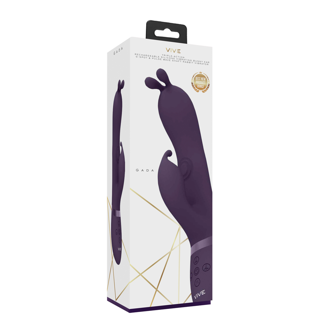 Gada – Vibrerende Bunny Ear G-Spot Rabbit met Pulse Wave Shaft