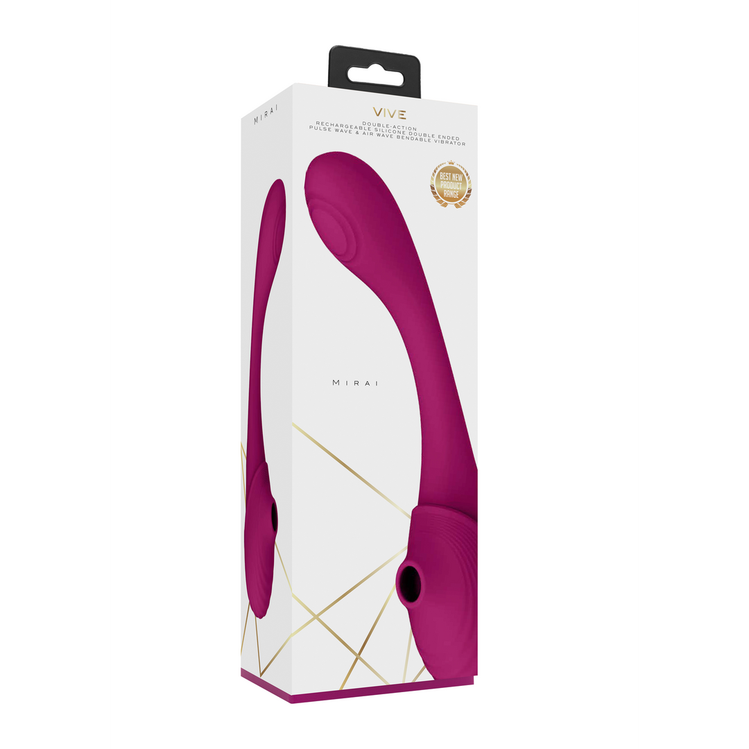 Mirai – Dubbelzijdige Pulse Wave  Air Wave Buigbare Vibrator
