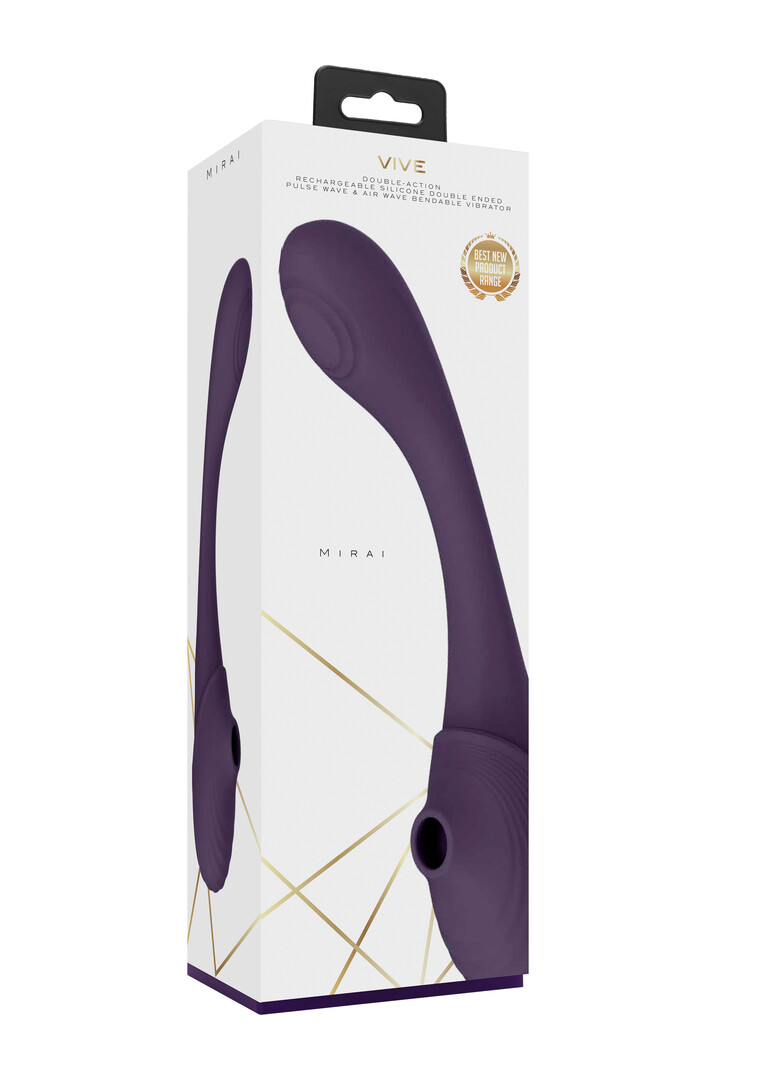 Mirai – Dubbelzijdige Pulse Wave Air Wave Buigbare Vibrator