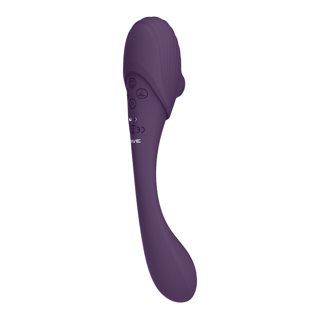 Mirai - Vibrador Flexible de Onda Pulsante de Doble Extremo y Onda de Aire