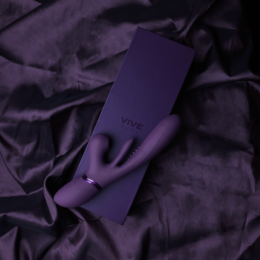 Kura – Duwende G-Spot Vibrator met Flappertong en Pulse Wave Stimulator – Paars