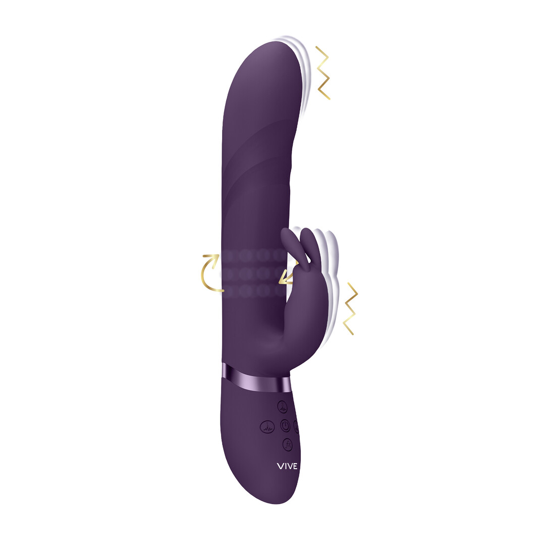 Nari – Vibrerende en Draaiende Parels, G-Spot Rabbit – Paars
