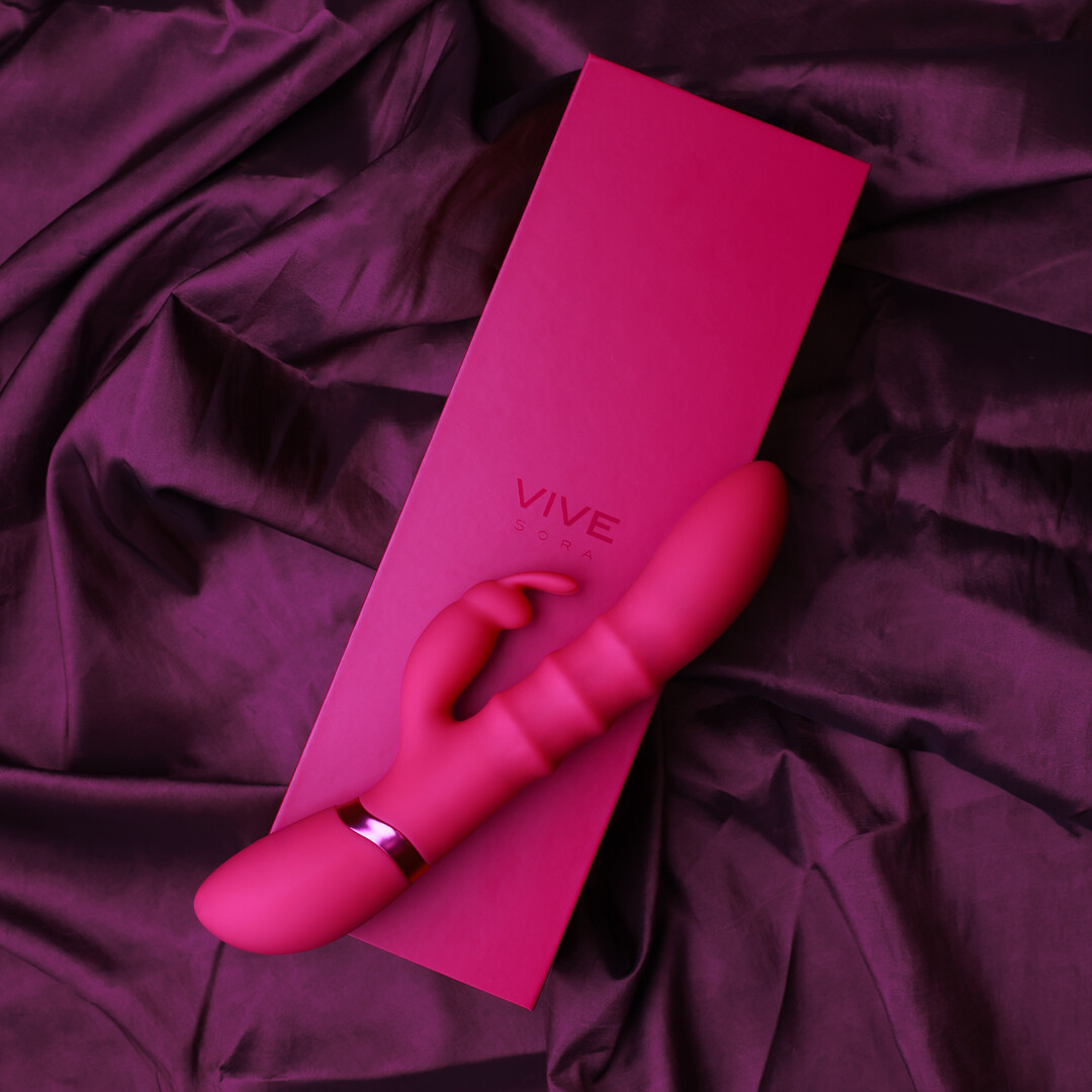 Sora – Up Down Stimulerende Ringen, Vibrerende G-Spot Rabbit – Roze