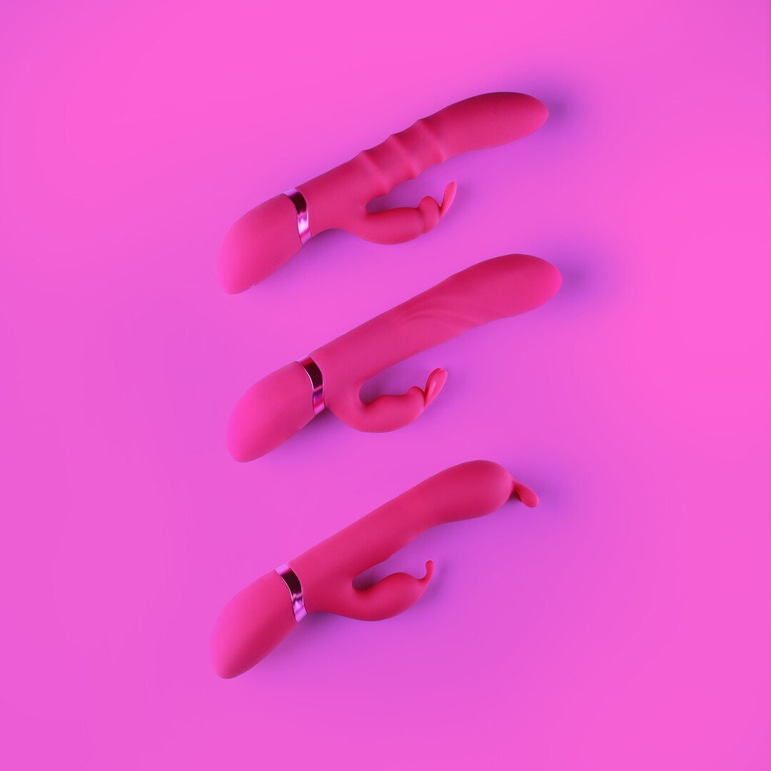 Sora – Up Down Stimulerende Ringen, Vibrerende G-Spot Rabbit – Roze