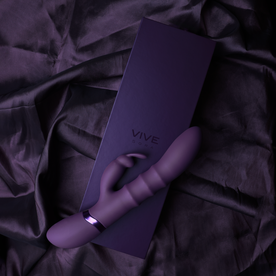 Sora – Up Down Stimulerende Ringen, Vibrerende G-Spot Rabbit – Paars