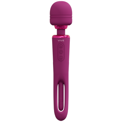 Kiku - Dubbelzijdige Wand met Innovatieve G-Spot Flapper Stimulator - Roze Kiku - Dubbelzijdige Wand met Innovatieve G-Spot Flapper Stimulator - Roze