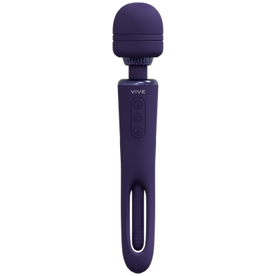 Kiku - Dubbelzijdige Wand met Innovatieve G-Spot Flapper Stimulator - Paars Kiku - Dubbelzijdige Wand met Innovatieve G-Spot Flapper Stimulator - Paars