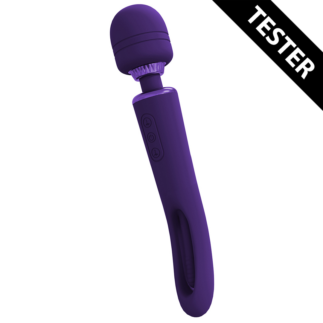 Kiku – Dubbele Eind Wand met Innovatieve G-Spot Flapper Stimulator – Paars – Tester