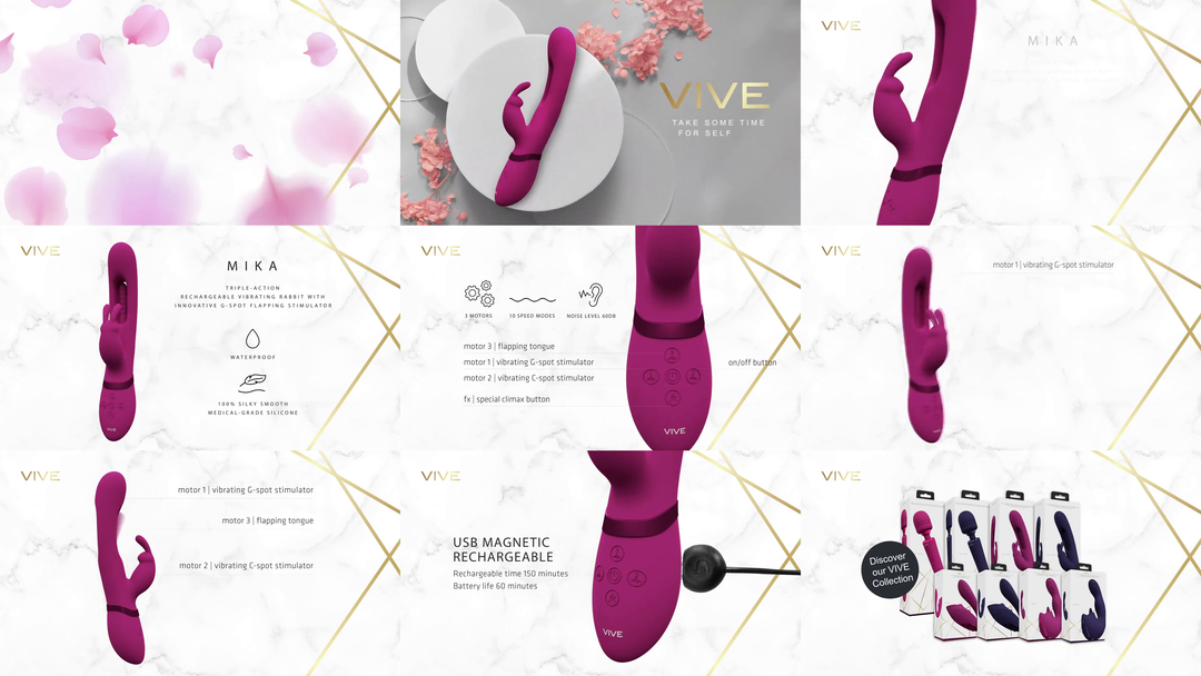 Mika – Triple Motor – Vibrerende Rabbit met Innovatieve G-Spot Flapper Stimulator – Roze