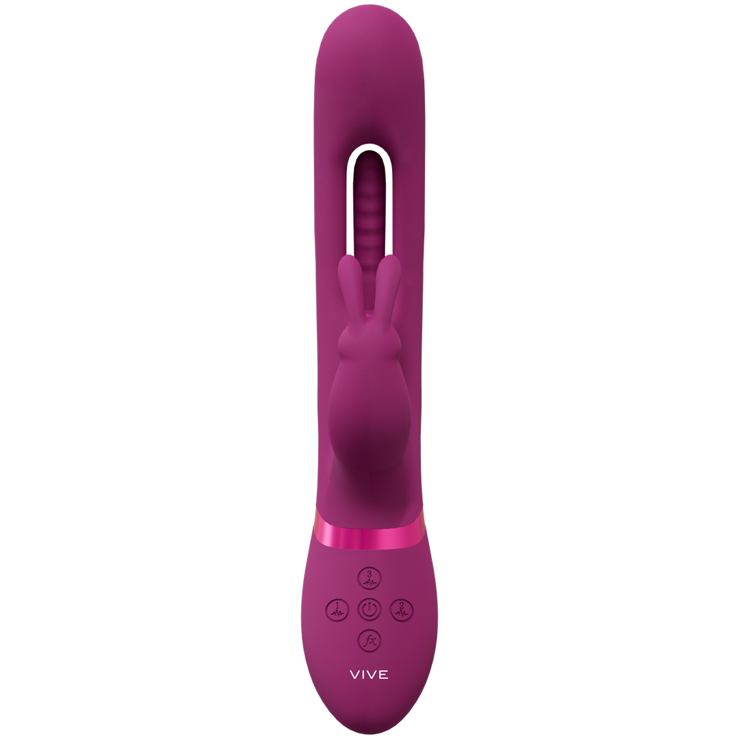 Mika – Triple Motor – Vibrerende Rabbit met Innovatieve G-Spot Flapper Stimulator – Roze