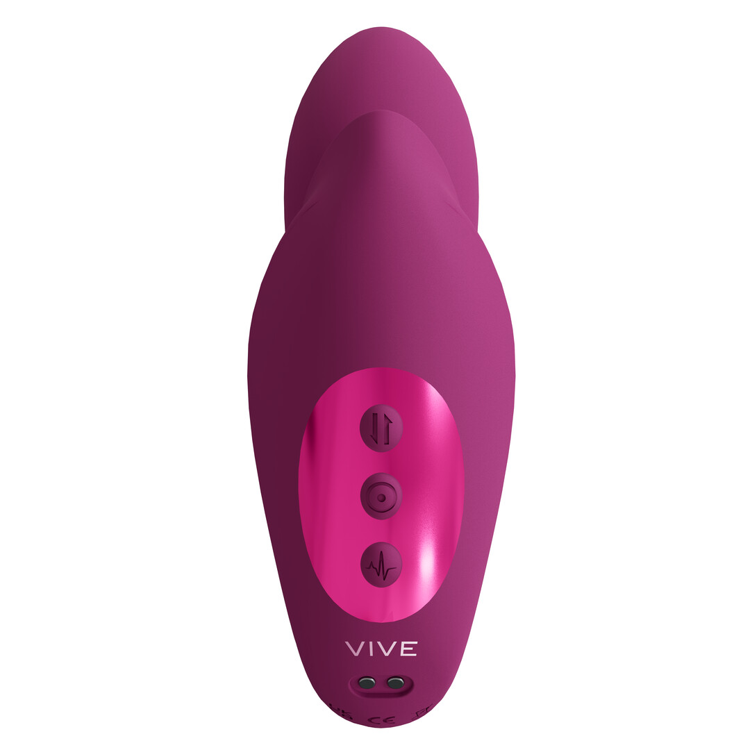 Yuki – Dual Motor G-Spot Vibrator met Masserende Parels – Roze