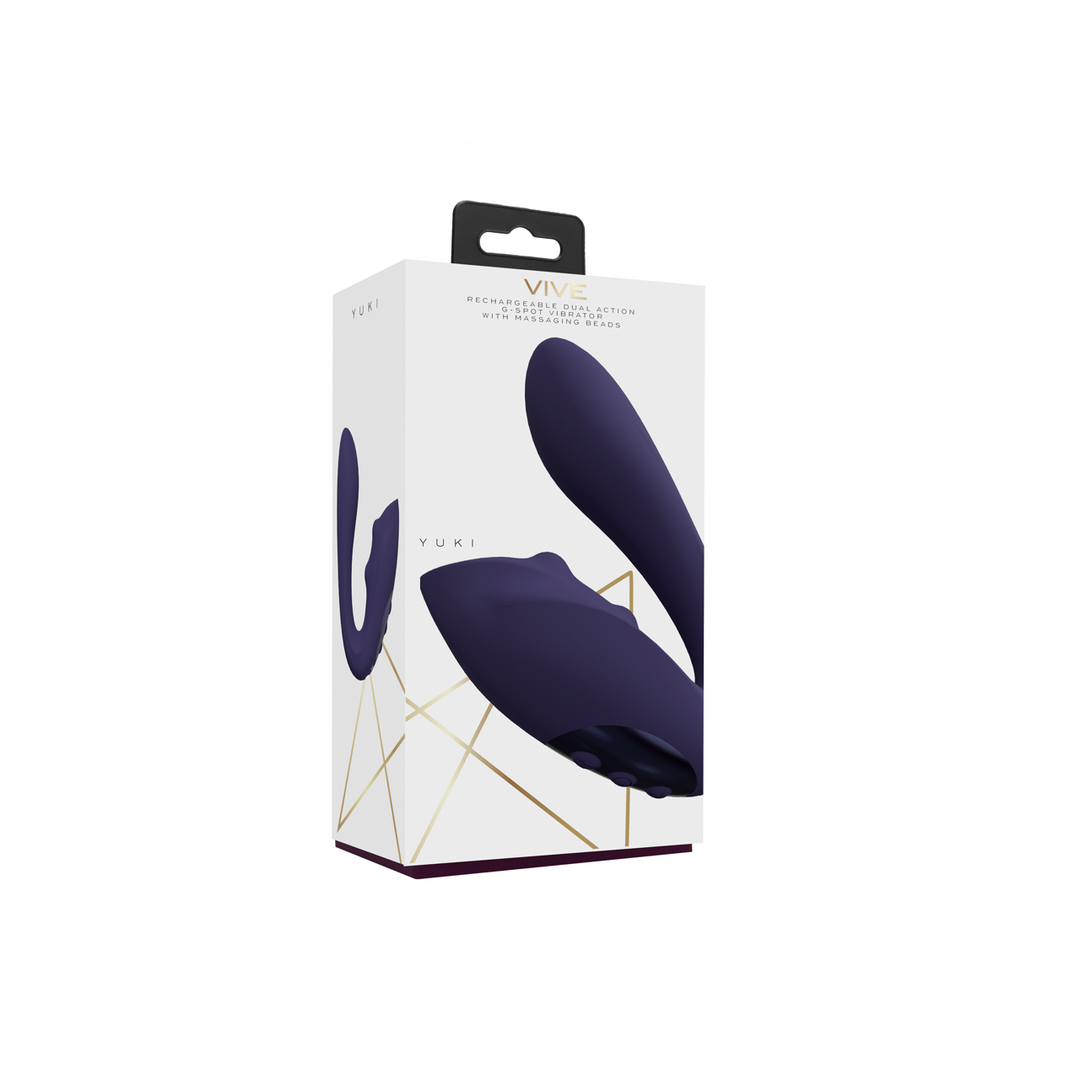 Yuki – Dual Motor G-Spot Vibrator met Massageballen – Paars