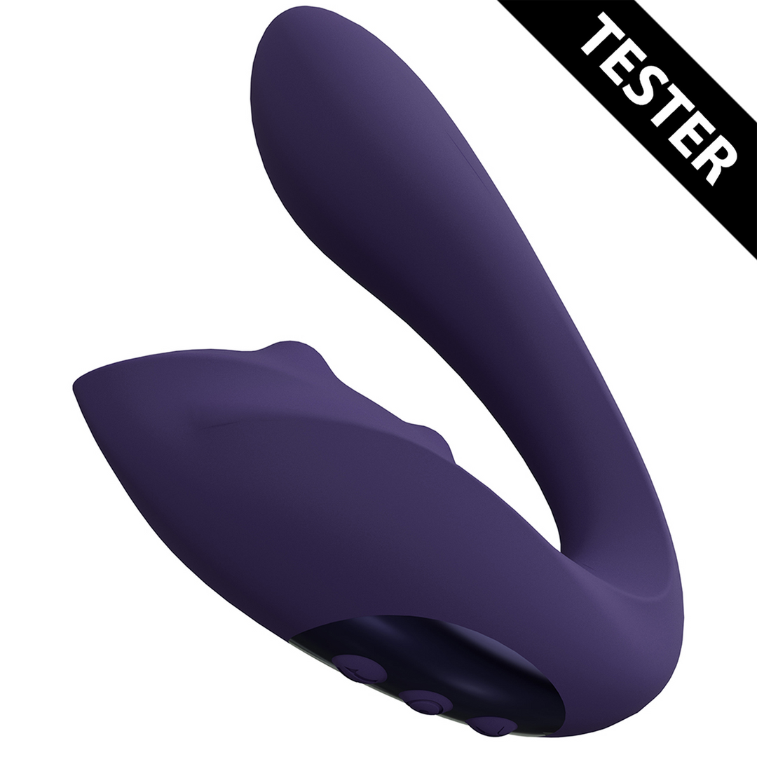 Yuki – Dual Motor G-Spot Vibrator met Masserende Parels – Paars – Tester
