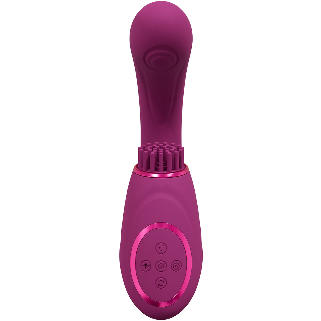 Gen – Drie Motoren G-Spot Vibrator met Pulse Wave en Vibrerende Haren – Roze