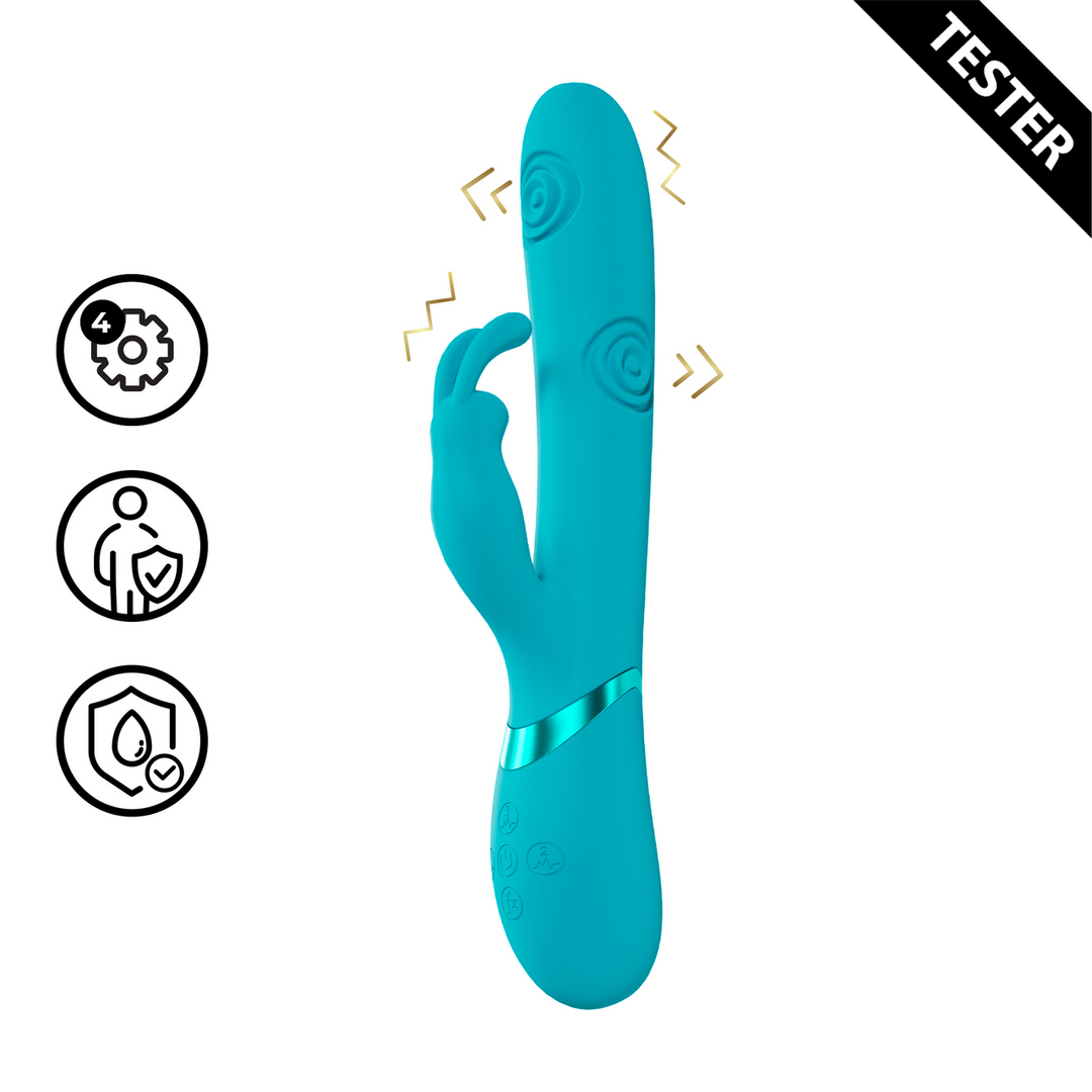 Mimi – G-Spot Vibrerende en Kloppende Konijn – Blauw – Tester