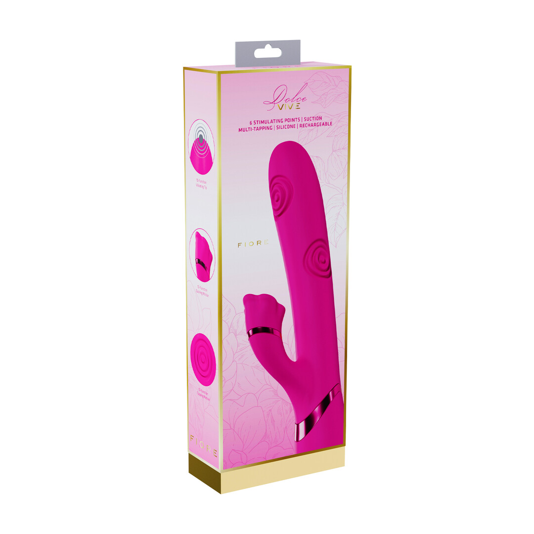 Fiore – G-Spot Air Wave Vibrerende en Kloppende Flared Clitorale Stimulator – Roze