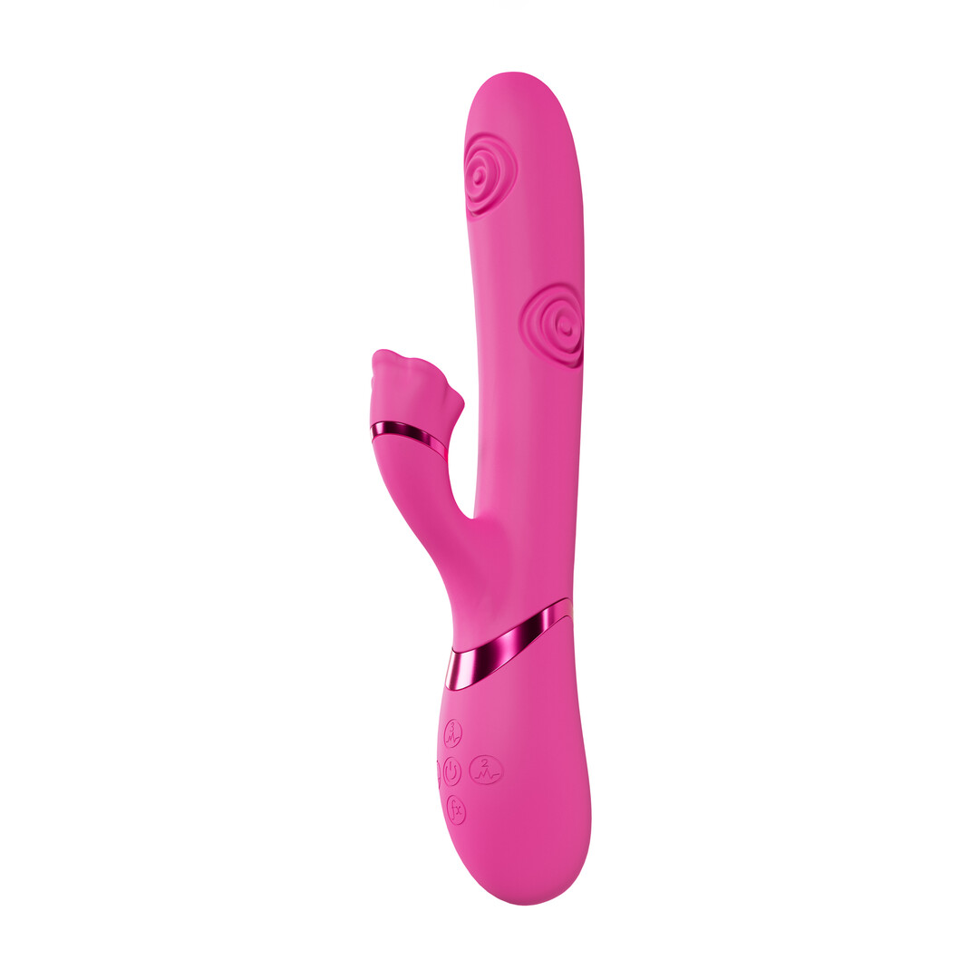 Fiore – G-Spot Air Wave Vibrerende en Kloppende Flared Clitorale Stimulator – Roze