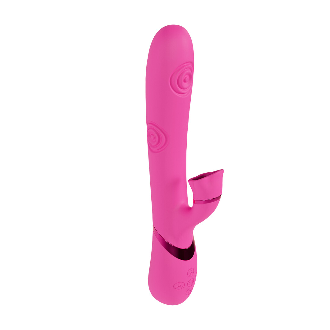 Fiore – G-Spot Air Wave Vibrerende en Kloppende Flared Clitorale Stimulator – Roze