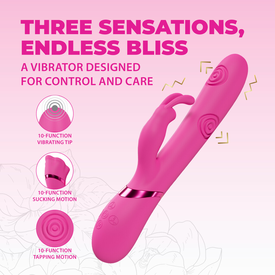 Fiore – G-Spot Air Wave Vibrerende en Kloppende Flared Clitorale Stimulator – Roze
