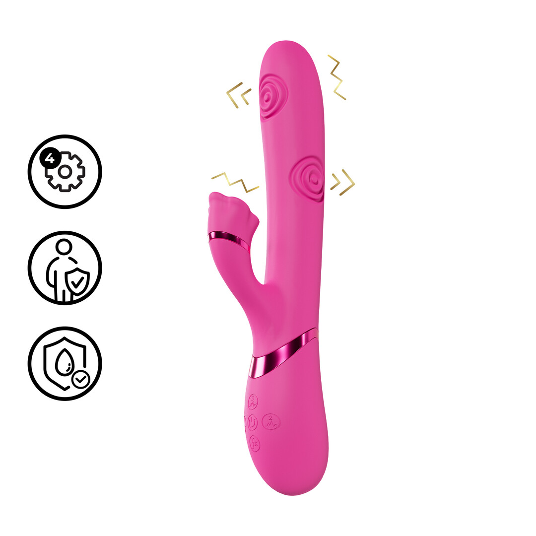 Fiore – G-Spot Air Wave Vibrerende en Kloppende Flared Clitorale Stimulator – Roze