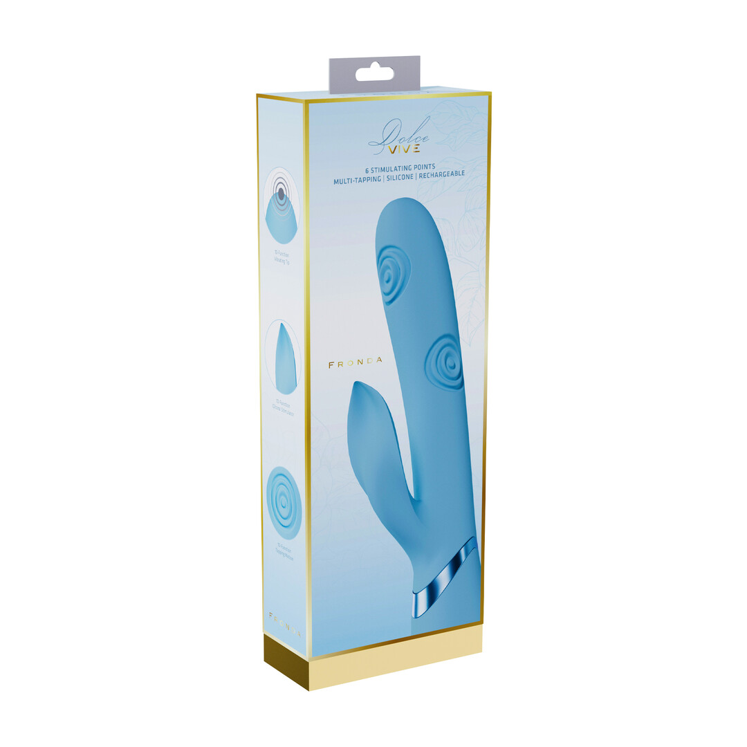 Fronda – G-Spot Vibrerende en Kloppende Blad Clitorisstimulator – Blauw