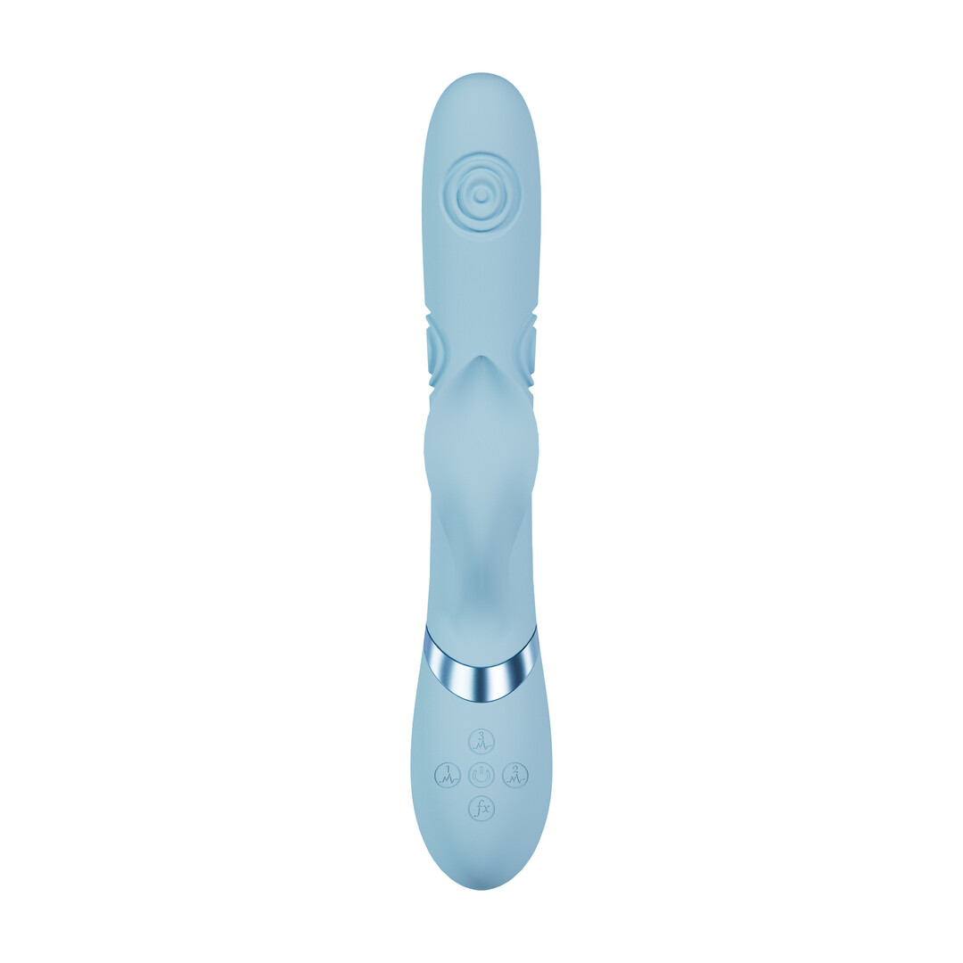 Fronda – G-Spot Vibrerende en Kloppende Blad Clitorisstimulator – Blauw