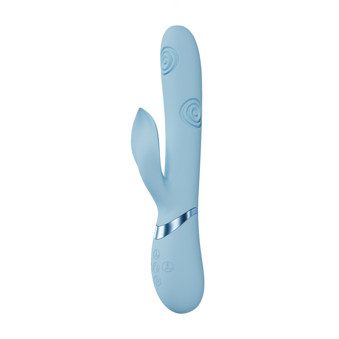 Fronda – G-Spot Vibrerende en Kloppende Blad Clitorisstimulator – Blauw