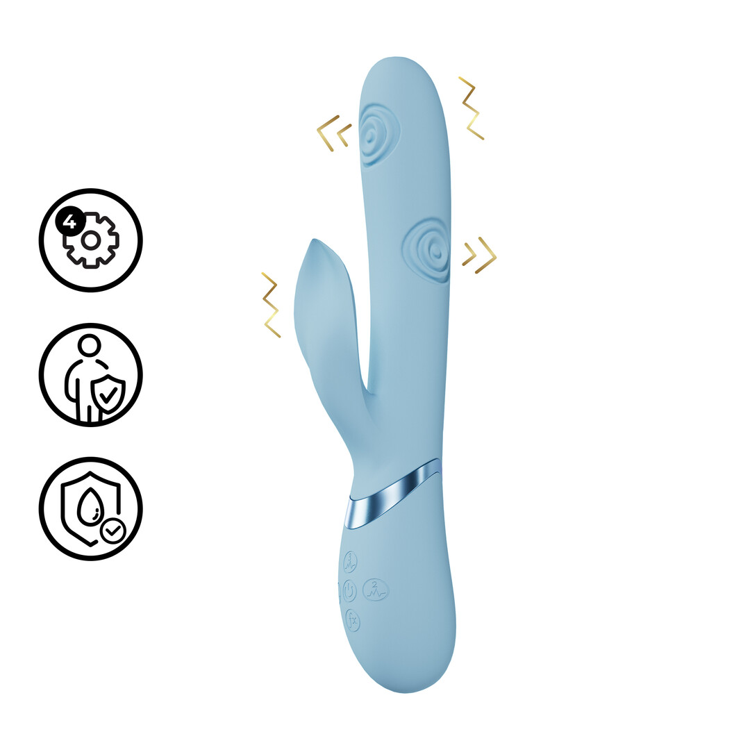 Fronda – G-Spot Vibrerende en Kloppende Blad Clitorisstimulator – Blauw