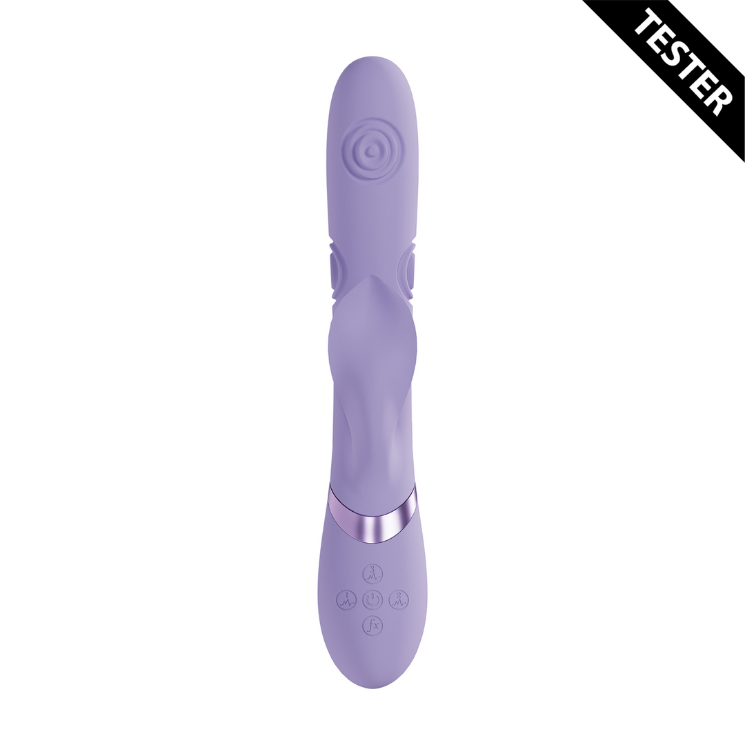 Fronda – G-Spot Vibrerende en Tikkende Blad Clitorisstimulator – Lavendel – Tester