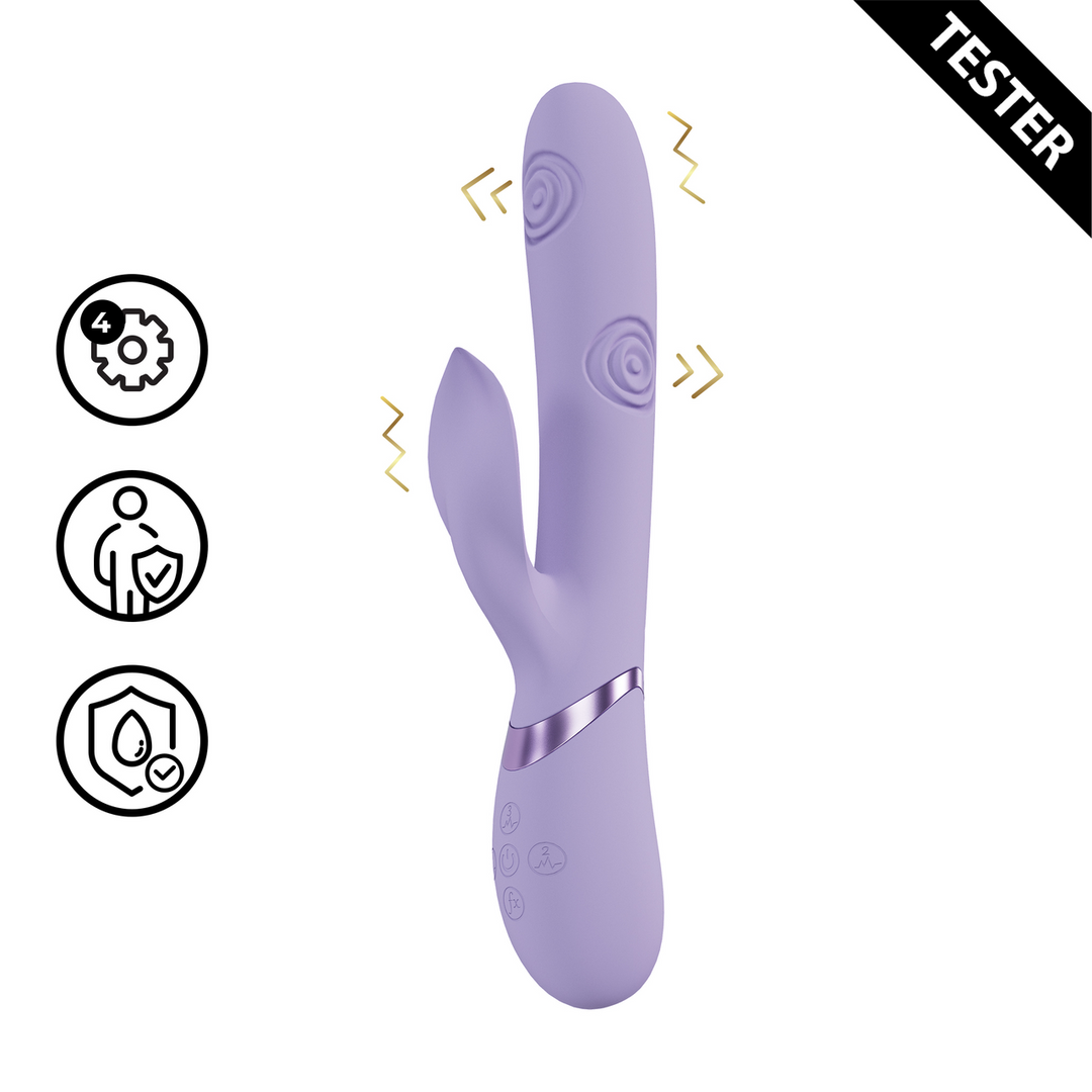 Fronda – G-Spot Vibrerende en Tikkende Blad Clitorisstimulator – Lavendel – Tester