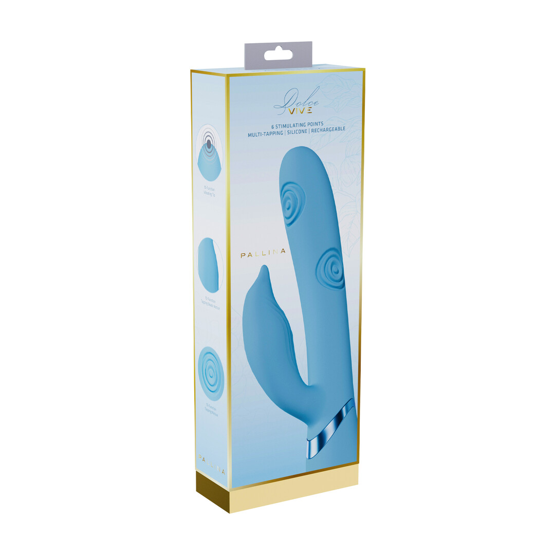 Pallina – G-Spot Vibrerende en Tikken Kralen Clitorisstimulator – Blauw