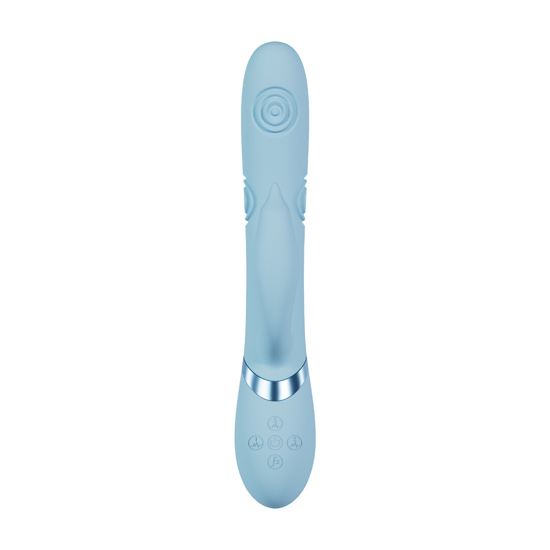 Pallina – G-Spot Vibrerende en Tikken Kralen Clitorisstimulator – Blauw
