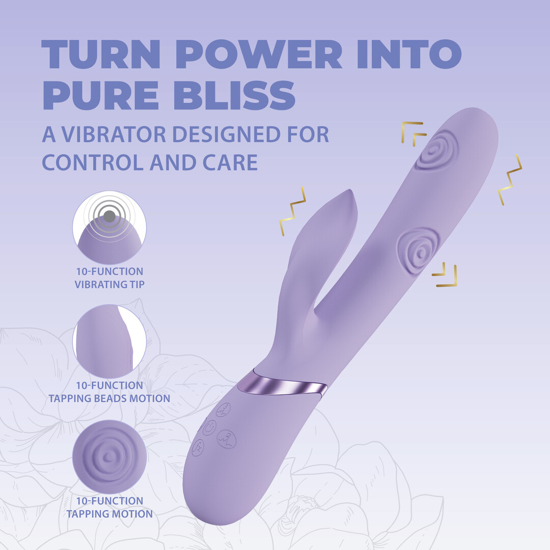 Pallina – G-Spot Vibrerende en Tikken Parels Clitorale Stimulator – Lavendel