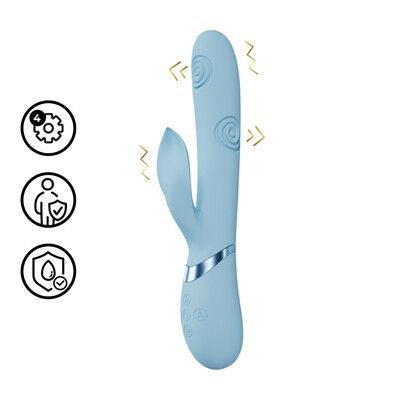 Fronda - G-Spot Vibrating and Tapping Leaf Clitoral Stimulator - Blue