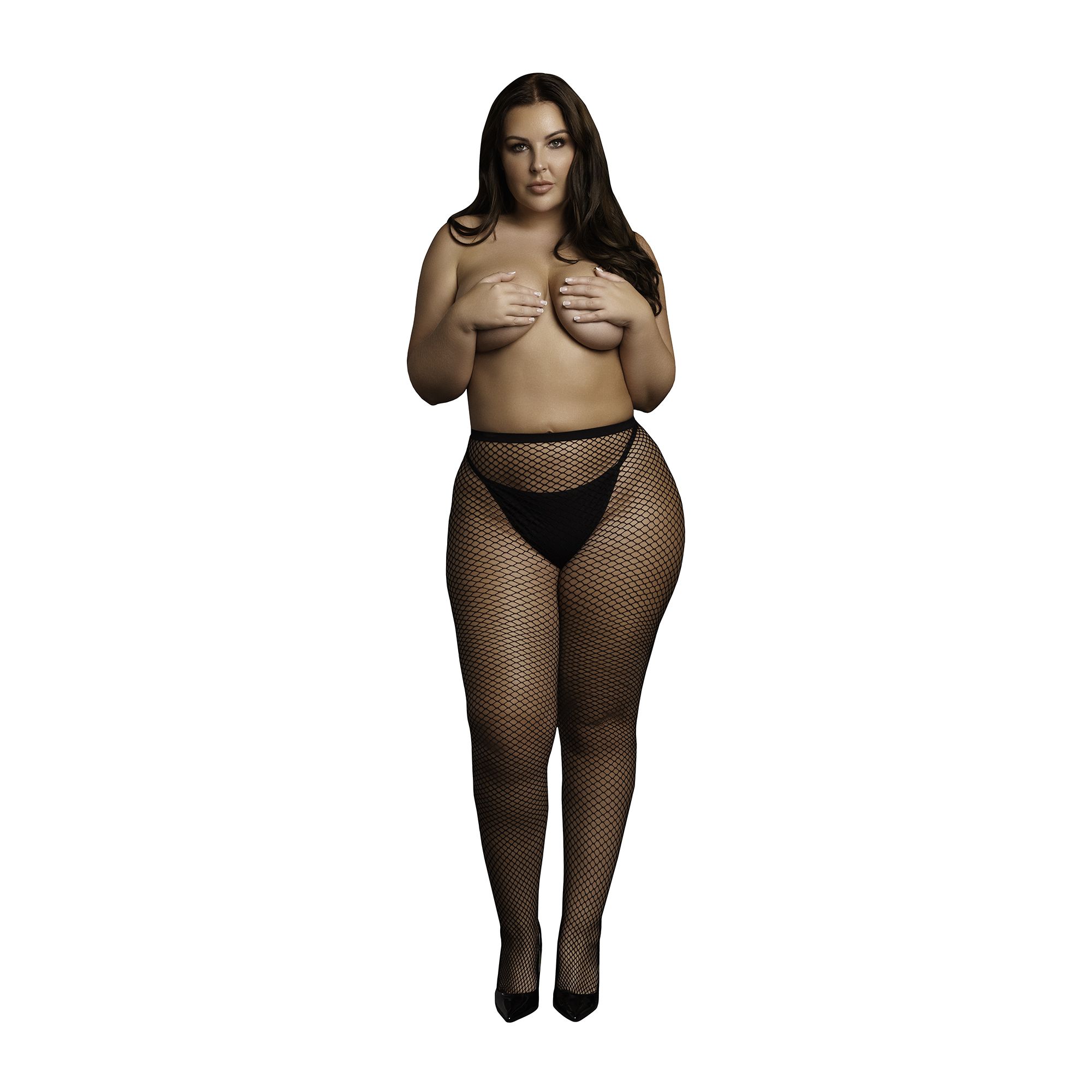 Panty with Small Fishnet Structure - OSX - Black