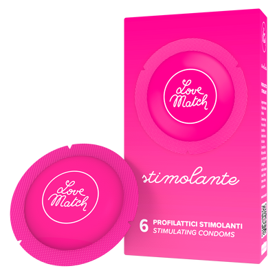 Stimolante - Ribs and Dots Condoms - 6 Pieces